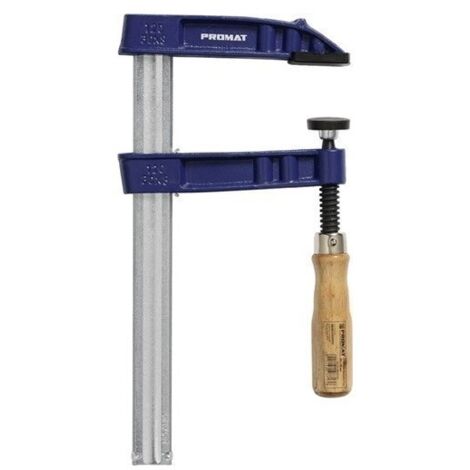 Abrazadera de tornillo de fundición maleable ancho 2000mm A.120mm mango de madera 35x11mm PROMAT