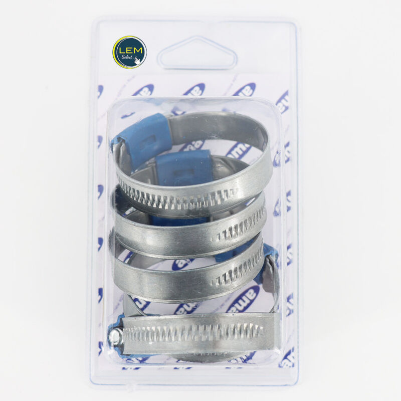 

Abrazadera de tornillo sin fin de 12 mm 'ABA' 32 a 50 mm blíster 5 piezas