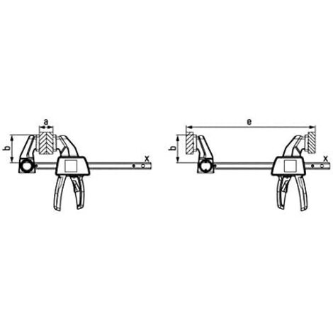 Abrazadera de una mano bessey ezs11-4 11 cm paquete 2 rápido