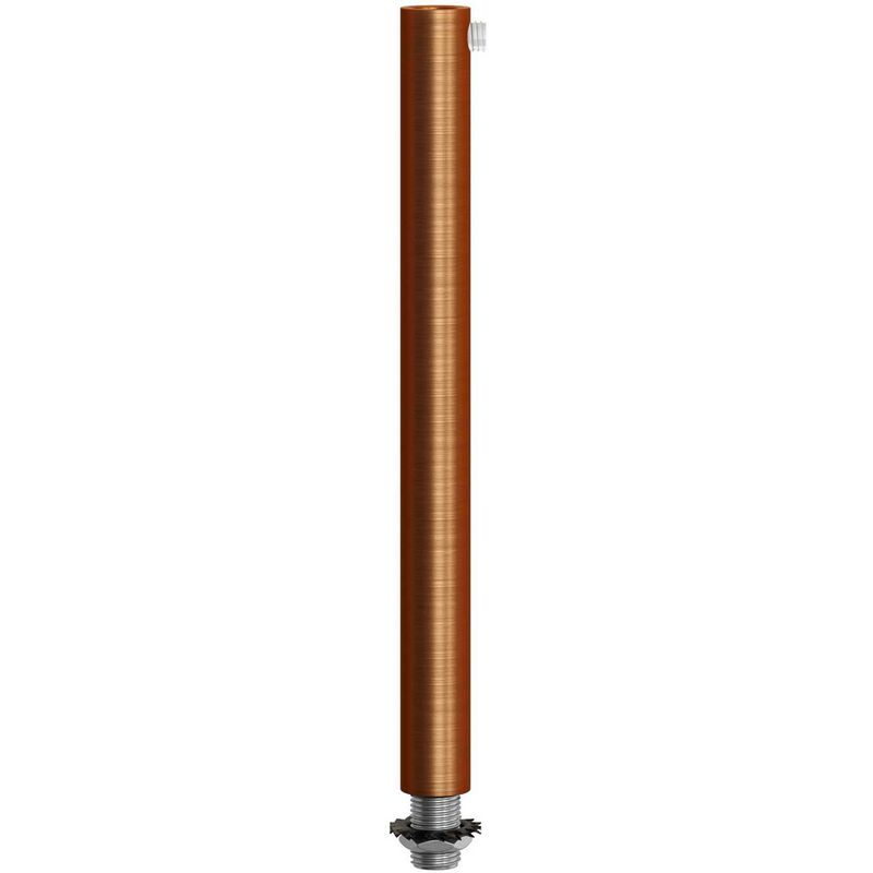 

Abrazadera metálica cilíndrica de 15 cm con varilla, tuerca y arandela | Cobre satinado - Cobre satinado