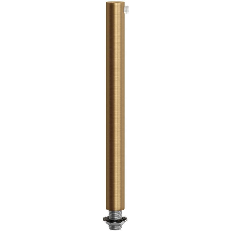 

Creative Cables - Abrazadera metálica cilíndrica de 15 cm con varilla, tuerca y arandela | Bronce satinado - Bronce satinado