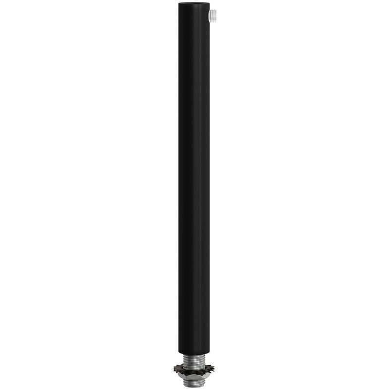 

Creative Cables - Abrazadera metálica cilíndrica de 15 cm con varilla, tuerca y arandela | Negro - Negro