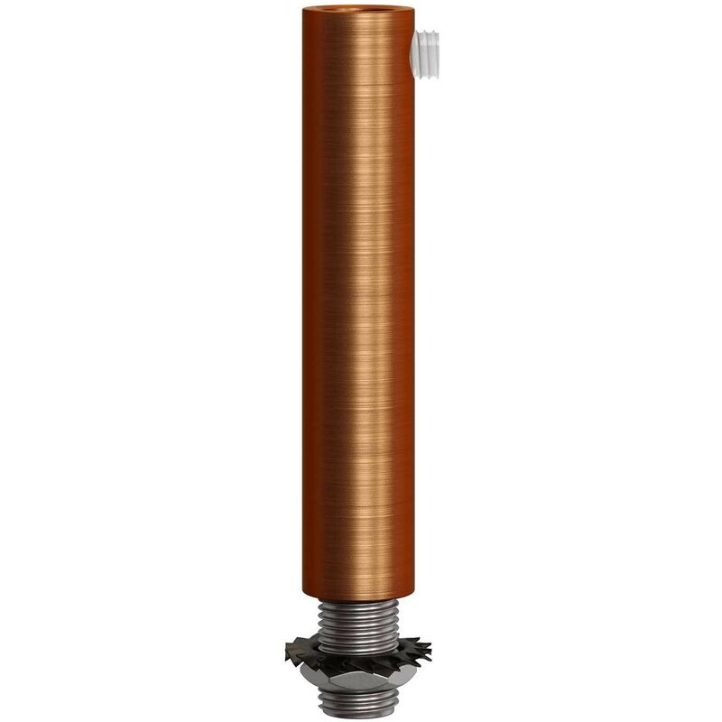 

Creative Cables - Abrazadera metálica cilíndrica de 7 cm con varilla, tuerca y arandela | Cobre satinado - Cobre satinado