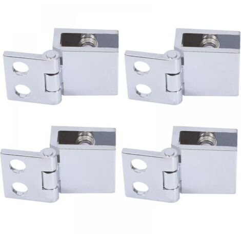 Abrazadera para bisagra de vidrio (4 piezas), bisagra para puerta de vidrio, fácil instalación, soporte duradero para vidrio, bisagra para puerta de vidrio para muebles