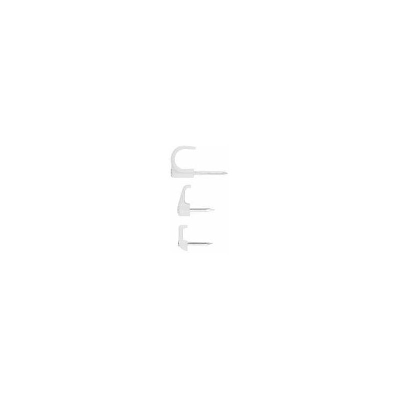 

Grapa Cable .8 Redonda Manguera 2*2.5 Blanca (100U