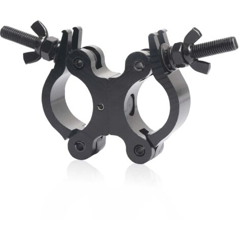 Abrazadera para estructura de iluminación DJ de 40 mm a 52 mm, gancho de montaje para proyector, capacidad de carga de 300 kg, abrazadera giratoria doble, fijación de luz para tubo redondo