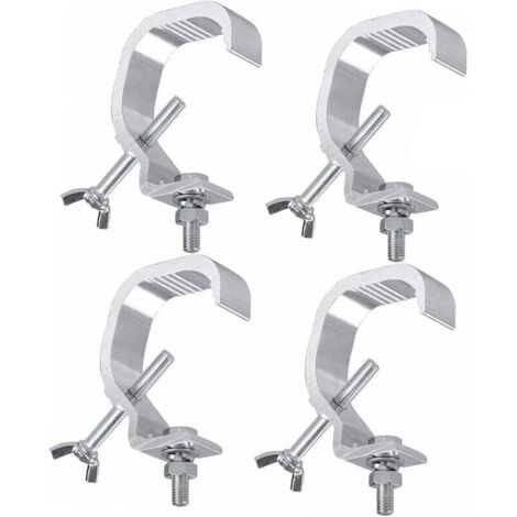 Abrazadera para luz de escenario - Kit de ganchos de aluminio fundido antideslizantes para foco de cabeza móvil (4 piezas)