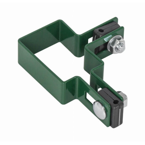 Abrazadera para poste de esquina 60x40 VERDE para paneles de valla