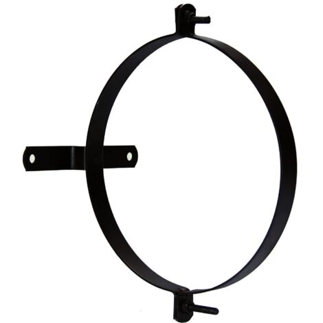 Abrazadera Para Tubo Estufa Vitrificada Con Soporte 120 mm. (2 Piezas)