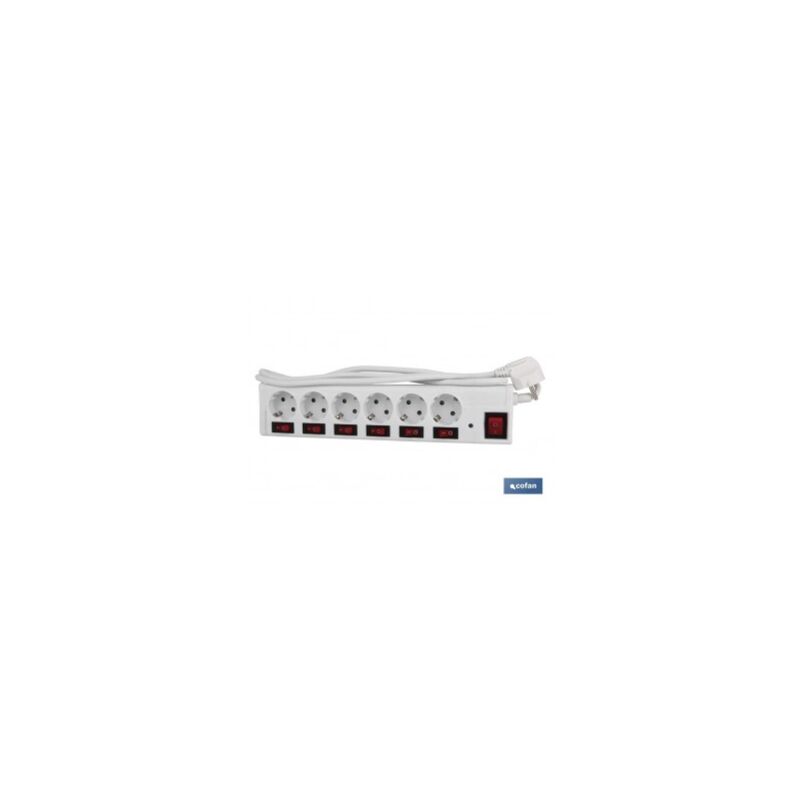 

Base mÚltiple 6 tomas 15mmas6 intindividual 16a-250v