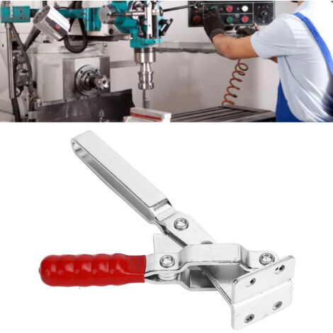 Abrazadera vertical de liberación rápida con brazo largo y mango antideslizante: fuerza de sujeción de 180 kg para trabajos de carpintería, bricolaje y fijación.