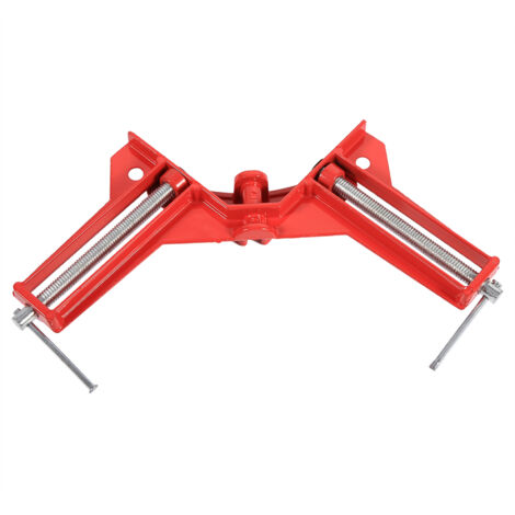 Abrazaderas angulares de 90° fabricadas en aleación de aluminio, rojas, juego de 4, para el montaje de marcos y acuarios, herramienta profesional para trabajar la madera.