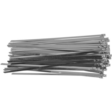 Abrazaderas de acero inoxidable 4,6 x 250 mm, 100 unidades, YT-70562 YATO