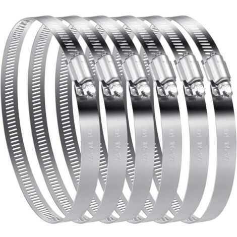 Abrazaderas de manguera ajustables Ulisem6 de acero inoxidable 304 (105-127 mm), ideales para tuberías de agua, tanques de gasolina y tubos de automóviles.