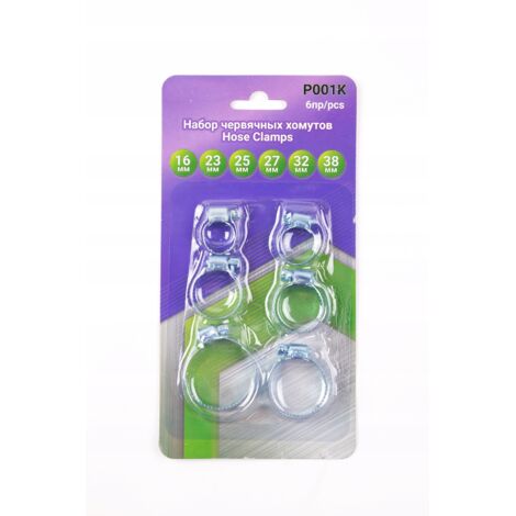Abrazaderas de manguera, juego de 6 piezas.