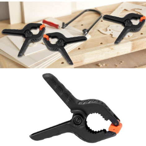 Abrazaderas de plástico A – Paquete de 10 – Negras – 6,5 cm (2 pulgadas) – Abrazaderas para madera, herramienta multifuncional para bricolaje
