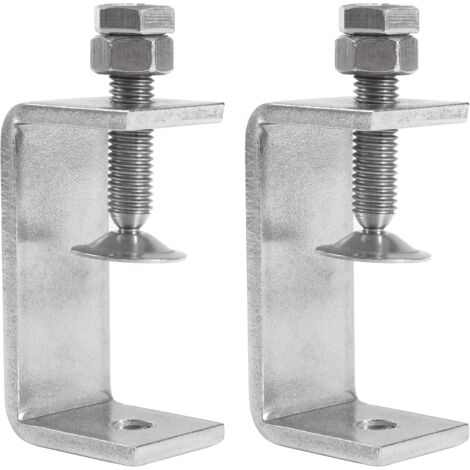 Abrazaderas de soldadura de acero inoxidable de 62 mm - Abrazaderas en C pequeñas para carpintería, resistentes, paquete de 2