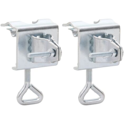 Abrazaderas de sombrilla de balcón 2 uds acero galvanizado 32mm