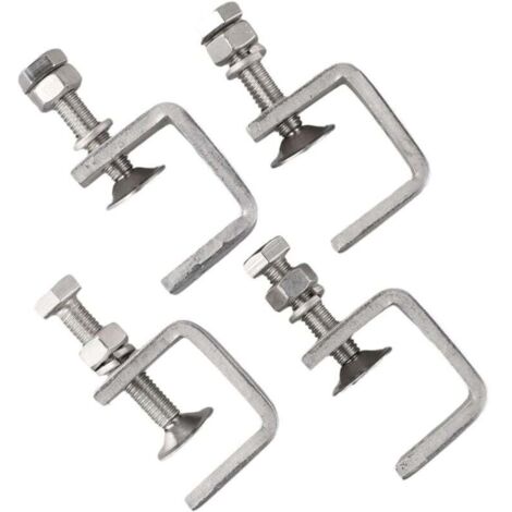 Abrazaderas en C de acero inoxidable de alta resistencia (paquete de 4), 0-25 mm, ideales para carpintería, soldadura y ebanistería.