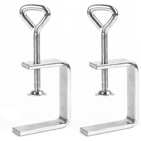 Abrazaderas en C de acero inoxidable – Juego de 2, ajustables, de alta resistencia para trabajos de carpintería y soldadura.