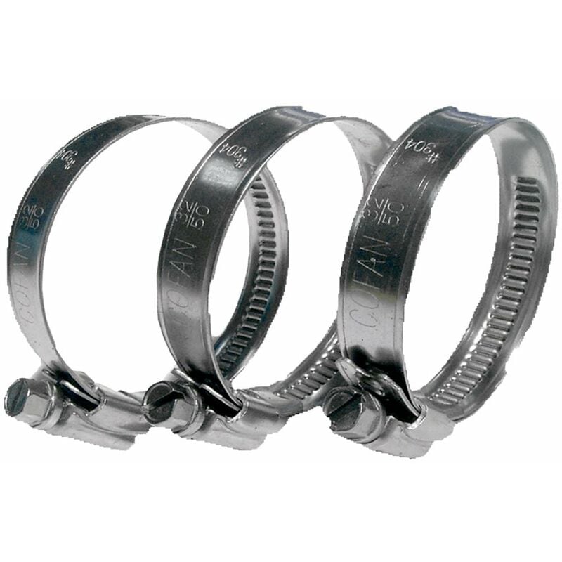 

Abrazaderas Metalicas Inoxidable A-2, Banda 12mm Medidas:140 - 160 Caja de 50 unidades