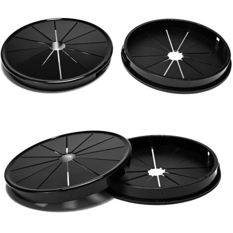 abrazaderas para cables, 100 mm de diámetro, redondas, de nailon, para cables de oficina, negras.
