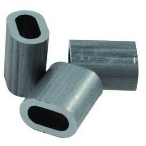 Abrazaderas para hilo Nyofil de aluminio 100 piezas D. mm. 4