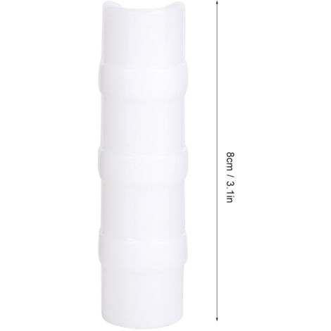 Abrazaderas para mangueras y películas – ABS+PC – Blancas – Juego de 50 piezas – Diámetro de 8 cm/8,5 cm (18–26 mm)