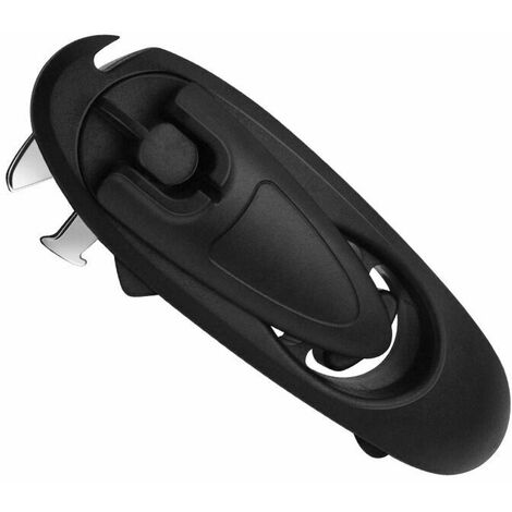 Abrelatas manual 8 en 1, abrelatas de acero inoxidable para personas mayores, abrelatas para exteriores Fonepro Black