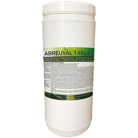 ABREUVAL Tablet - Flacon de 40 comprimés de 20 grs pour désinfection de décontamination de l'eau d'abreuvement