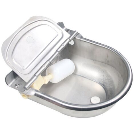 Abreuvoir À Bovins Abreuvoir en Acier Inoxydable Bol Automatique avec Valve À Flotteur pour Chien Cheval Bétail Chèvre Mouton