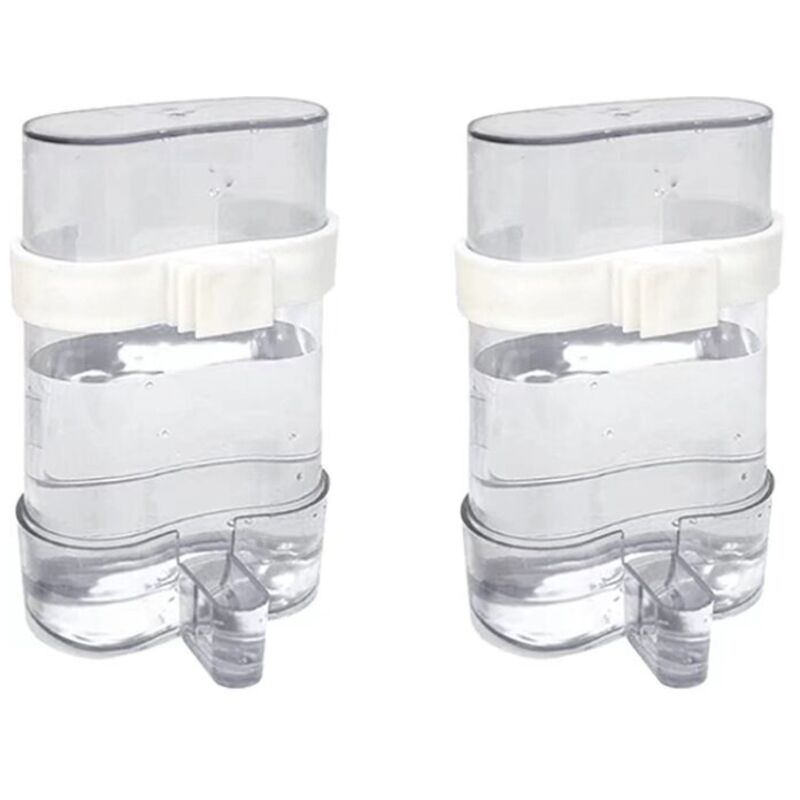 Abreuvoir À Oiseaux en Plastique 2 pièces Abreuvoir Automatique Oiseaux Distributeur d'eau pour Oiseaux 220ML Oiseaux Mangeoires Eau Automatique