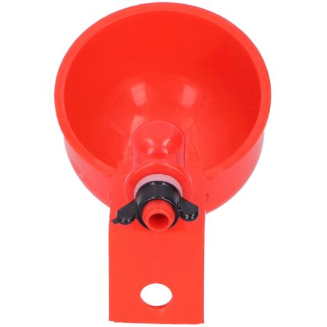 Abreuvoir Automatique pour Poules 2 Pièces Plastique Rouge 11.5x6.3cm Distributeur d'eau pour Poules Pigeons Volaille