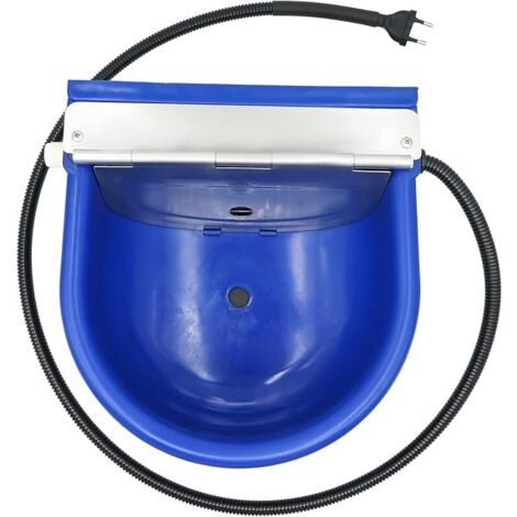 Abreuvoir Chauffant Cheval Abreuvoir Chevaux Exterieur Automatique ,Avec Valve Flotteur RéGlable & Trou Drainage,Pour Bovins ChèVre Abreuvoir BéTail(Eu)(bleu foncé)
