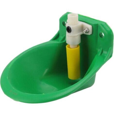 Abreuvoir en Acier Inoxydable, avec Bouchon de Vidange et Connecteur, Abreuvoir à Flotteur Automatique pour Bétail Mouton Chèvre Cheval Chien Chien Bétail