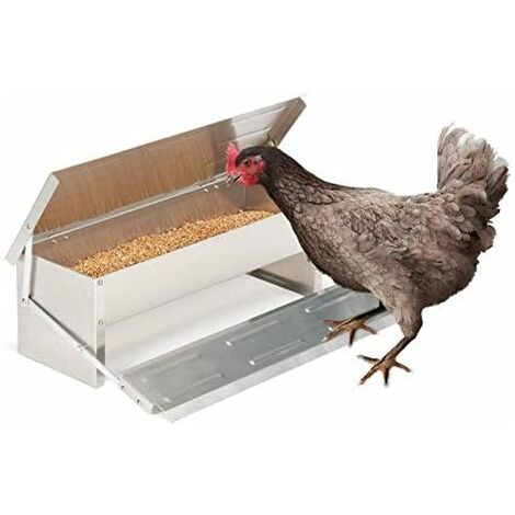 VEVOR Mangeoire à Poules Volaille Automatique Acier Galvanisé 11 kg 10  Poulets