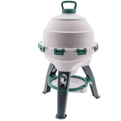 Abreuvoir Volailles En Plastique Sur Pieds Optimus 25l Vert Et Blanc - Olba