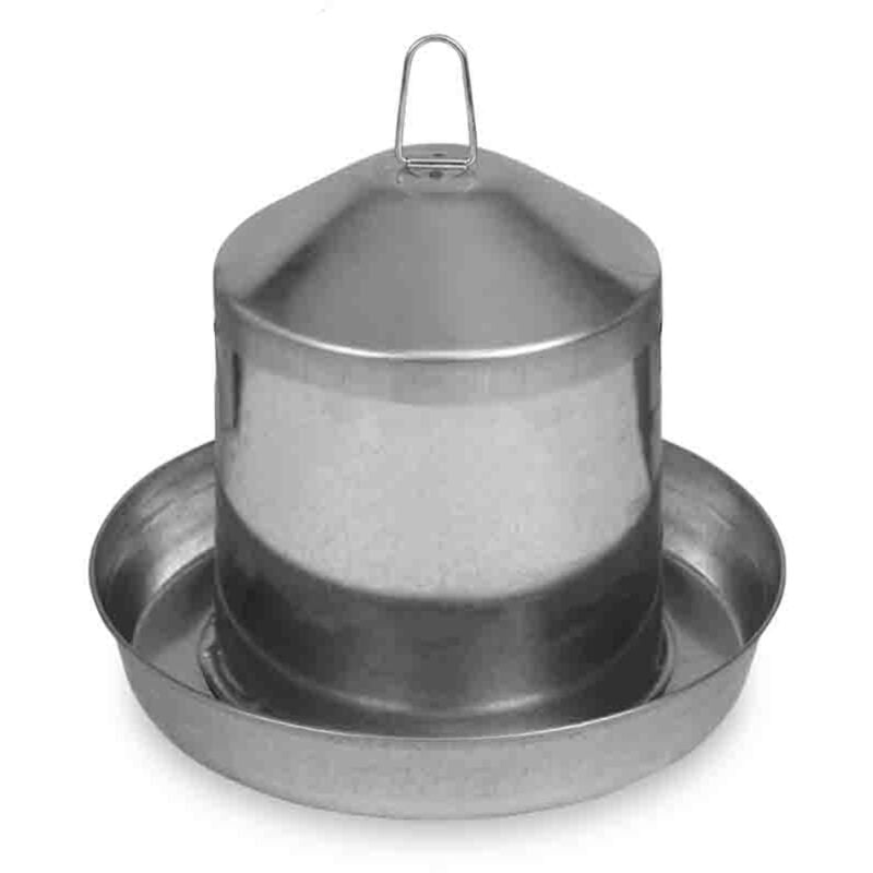 Gaun - Abreuvoir Poule En Acier Galvanisé Double Paroi 8l