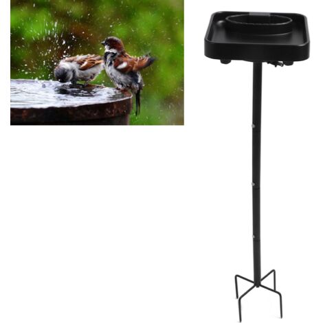【Abreuvoir pour Oiseaux】 - 【75W】 - 【Chauffant avec Élément Sécurisé】 - Stainless Steel, Plastic - Basin 27x27cm / 10.6x10.6in - (20 Pieces Parts) - Manual Anglais
