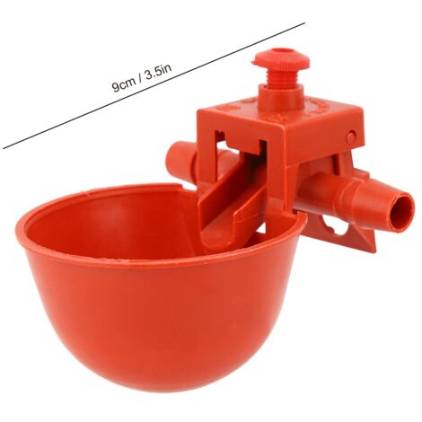Abreuvoir pour Poulets - 10 Pcs ABS Rouge - Résistant et Facile à Installer