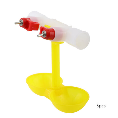 Abreuvoir pour volaille avec distributeur de nourriture, idéal pour poules et cailles, système d'approvisionnement en eau 1/2 pouce