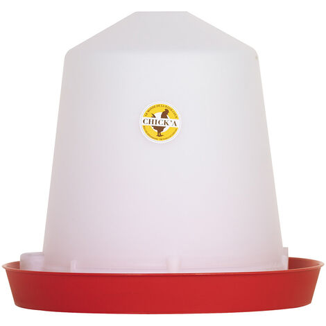 Abreuvoir siphoïde en plastique 3L – Résistant pour abreuver jusqu'à 4 poules – Conçu pour basse-cour et poulailler – Chick'A