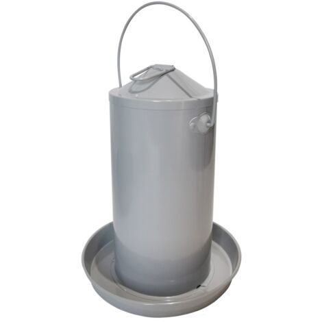 Abreuvoir Volailles En Acier Galvanisé Gris Avec Anse 4l - Gaun