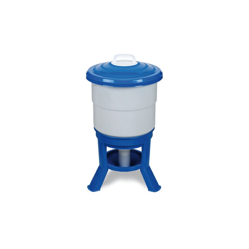 Abreuvoir Volailles Plastique Avec Pieds Imperial Easy Clean 50l Bleu Et Blanc Gaun