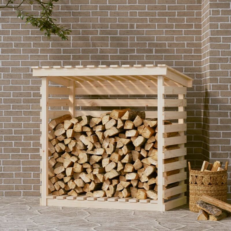 Abri à bûches, Range bûches extérieur, Support pour bois de chauffage 108x73x108 cm Bois de pin CON936761 design in