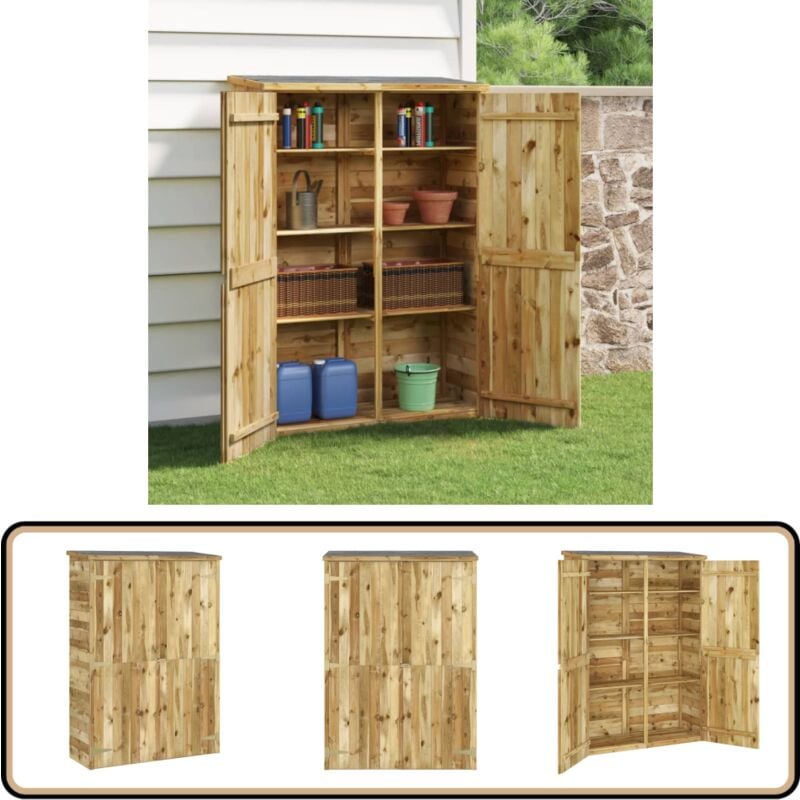 Abri à outils de jardin 123x45x171 cm Bois de pin imprégné - Abri De Jardin - Cabane De Jardin - Rangement Exterieur - Abri Outil - Wood Shed