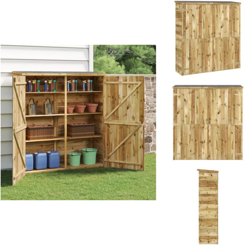 Abri à outils de jardin 163x50x171 cm Bois de pin solide - Abri De Jardin - Abri De Stockage - Outillage - Rangement Jardin - Cabane Jardin