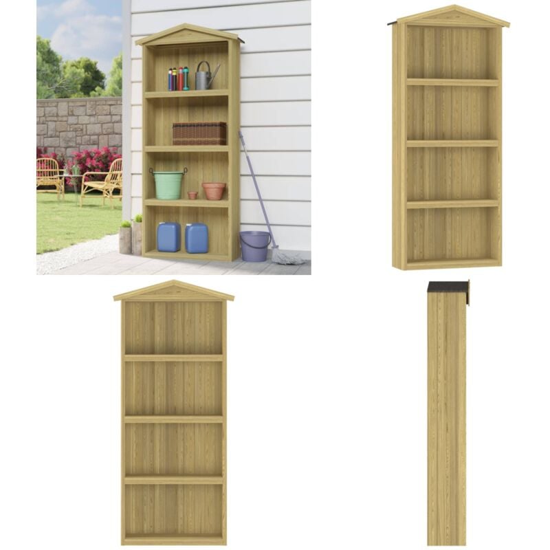 Abri à outils de jardin 87x33x222 cm Bois de pin imprégné - Abri De Jardin - Abri à Outils - Rangement Extérieur - Outillage - Jardin - Home & Living