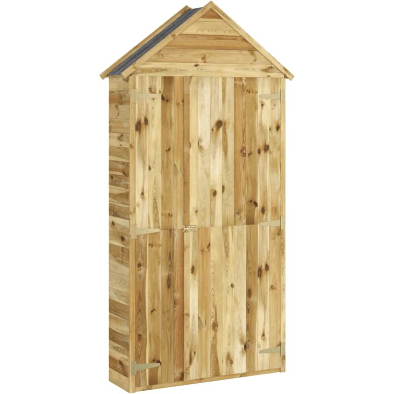 Abri à outils de jardin 107x37x220 cm Bois de pin imprégné vidaXL