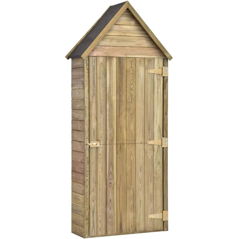 Decdeal - Abri à outils de jardin et porte 69,5x32x178cm Pinède imprégnée